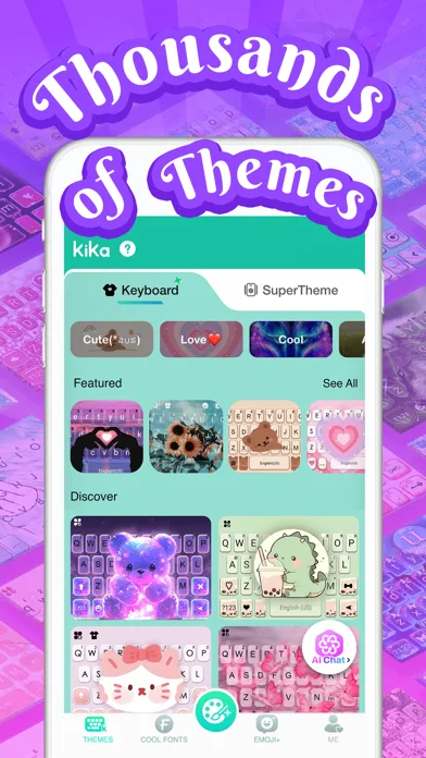 Клавіатура Kika: теми, шрифти screenshot 1