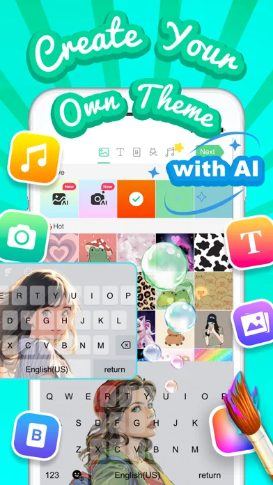 Клавіатура Kika: теми, шрифти screenshot 2