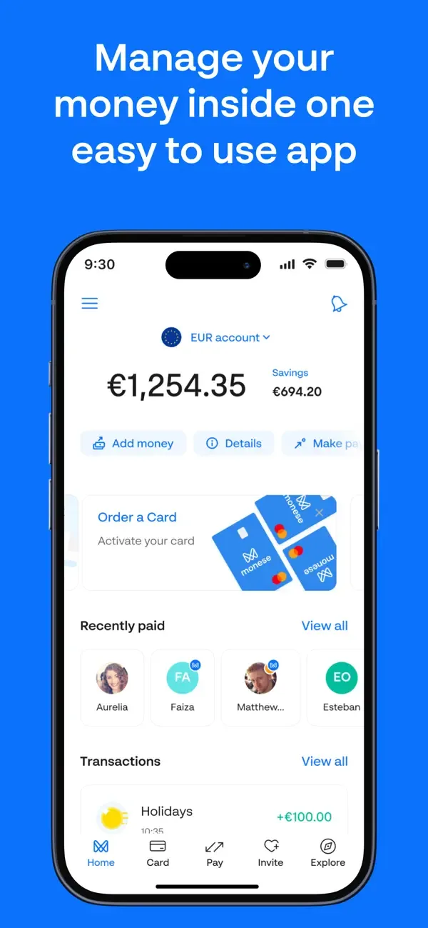 Monese - A banking alternative screenshot 3