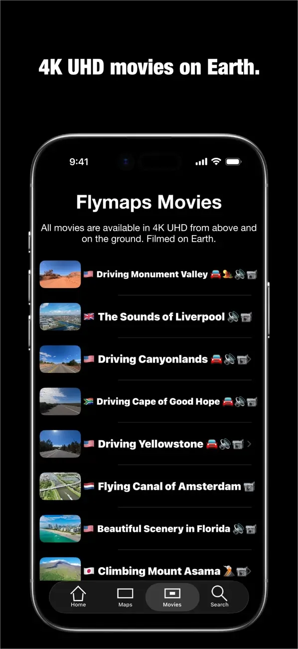 Flymaps - карта, звук, фільм screenshot 2