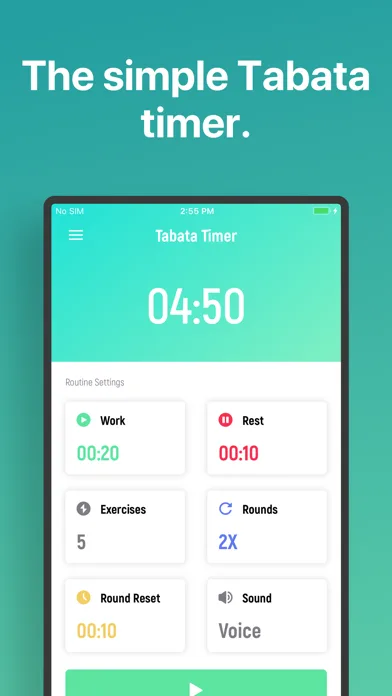 Табата Таймер □ Tabata Timer screenshot 1