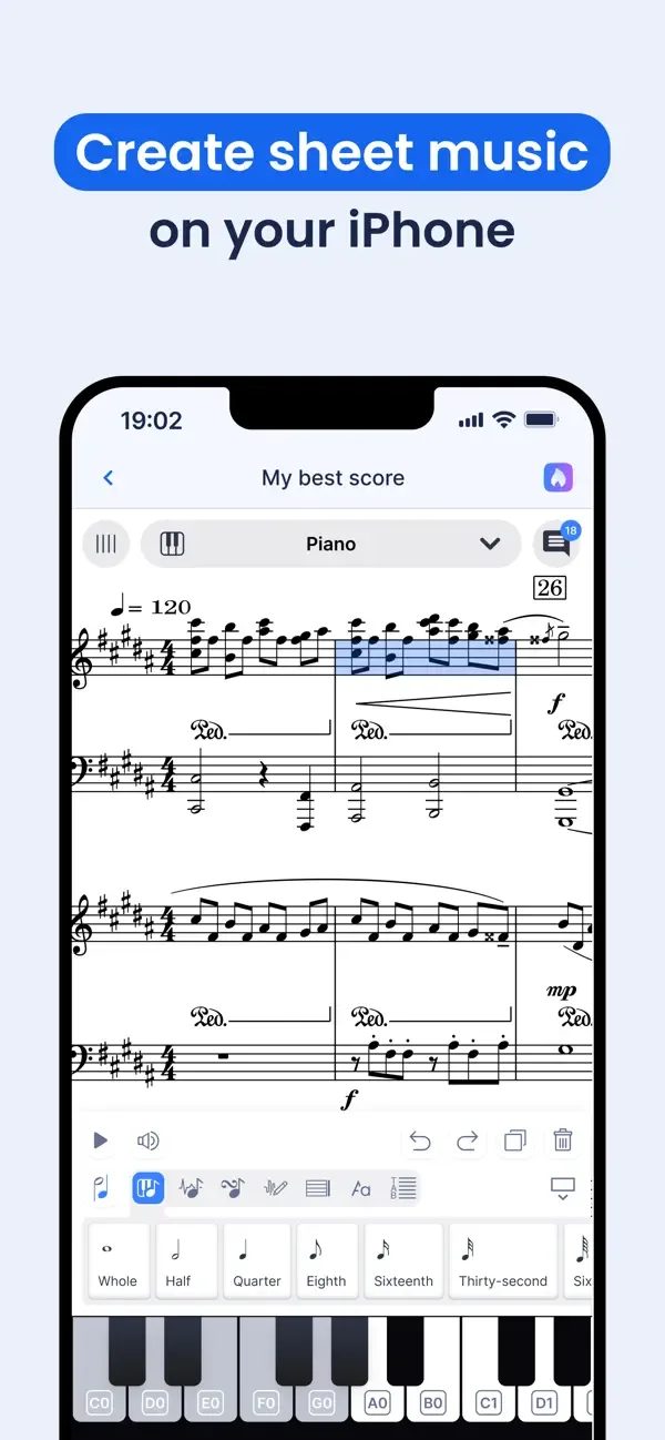 Flat: Редактор нот и табулатур screenshot 1