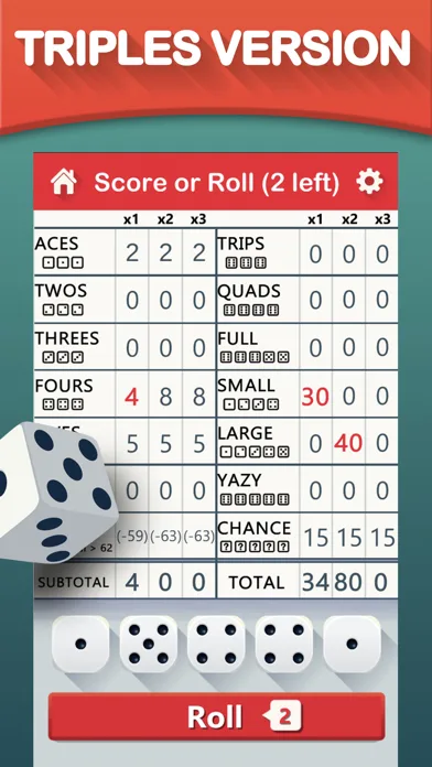Yazy yatzy dice game screenshot 3