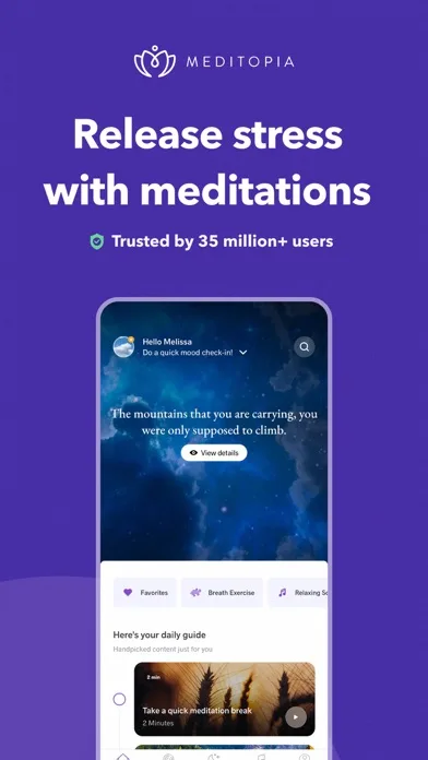 Meditopia: Meditación & Dormir screenshot 1