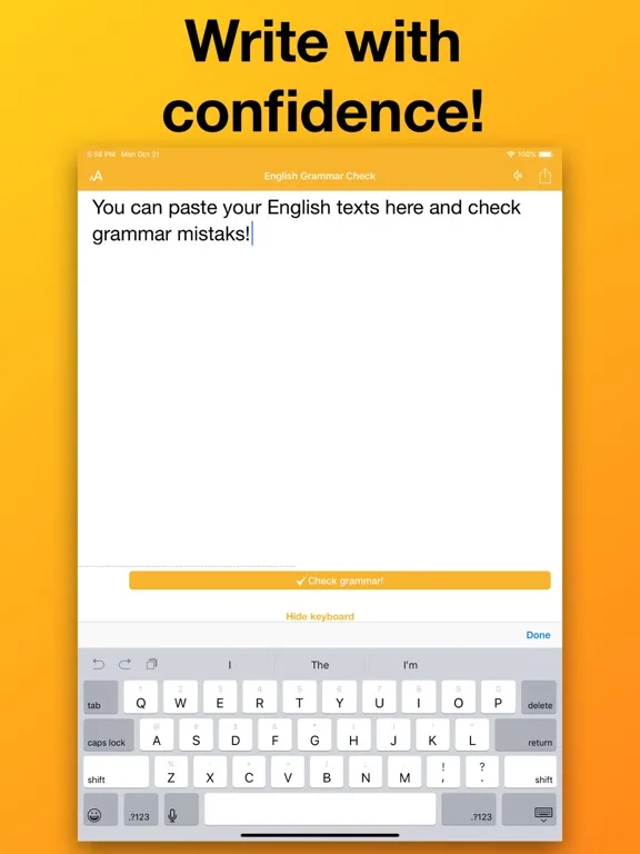 Proofreading English spelling screenshot 1