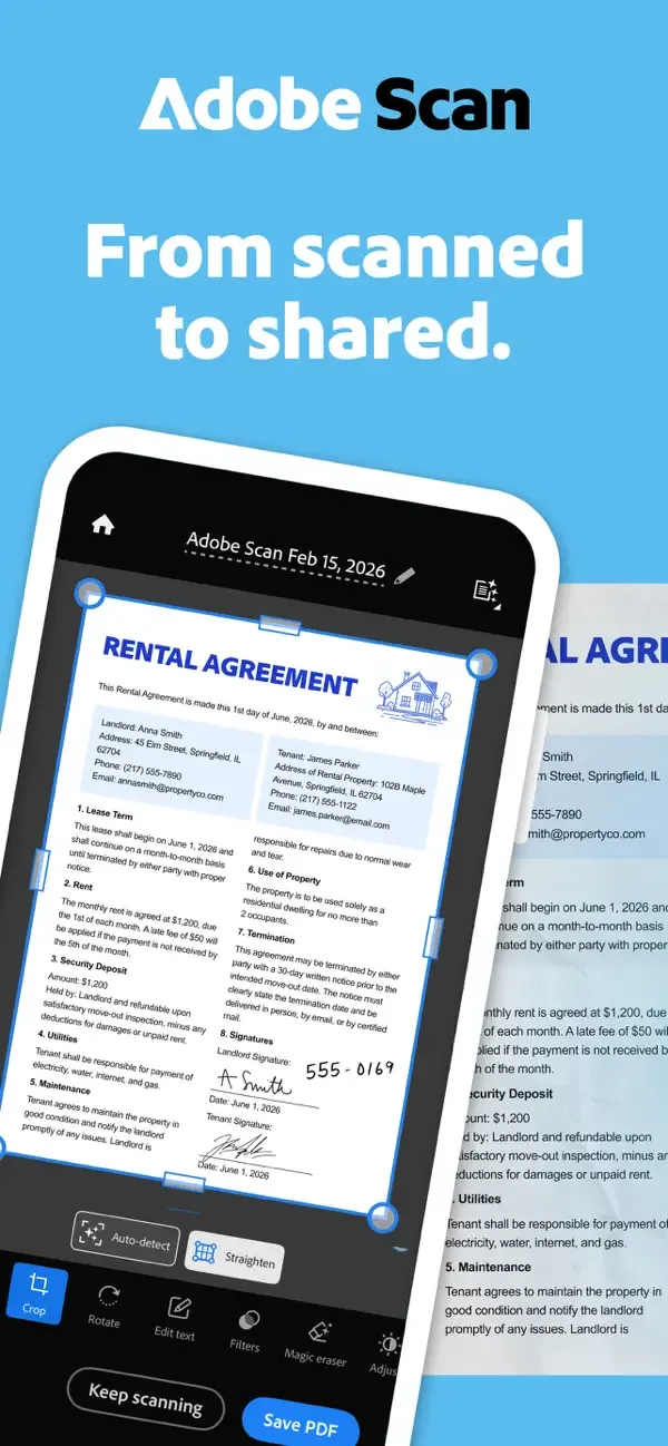 Adobe Scan: Escáner de PDF screenshot 1
