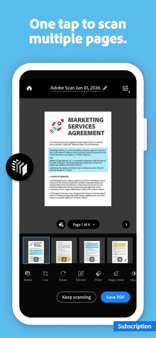 Adobe Scan: Escáner de PDF screenshot 3