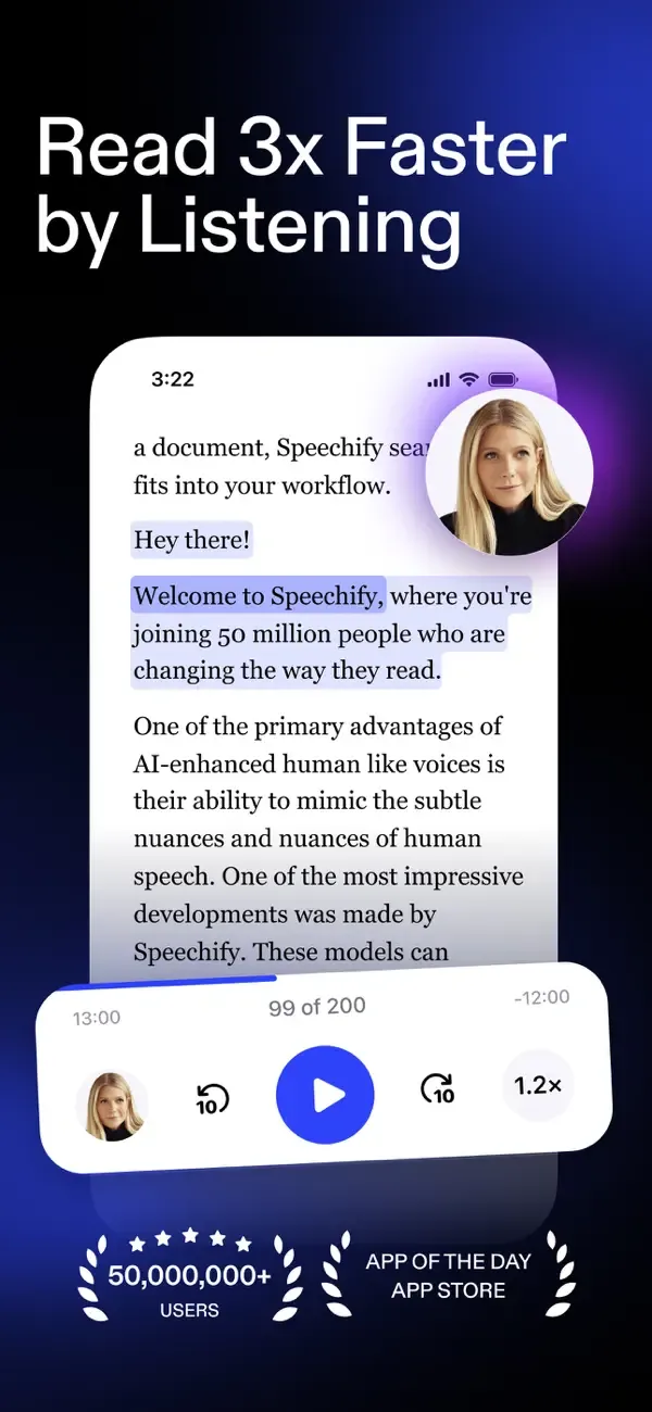Speechify: Текст в мовлення screenshot 1
