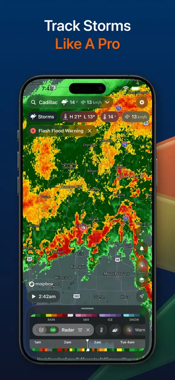 Storm Radar: mapa del tiempo screenshot 1