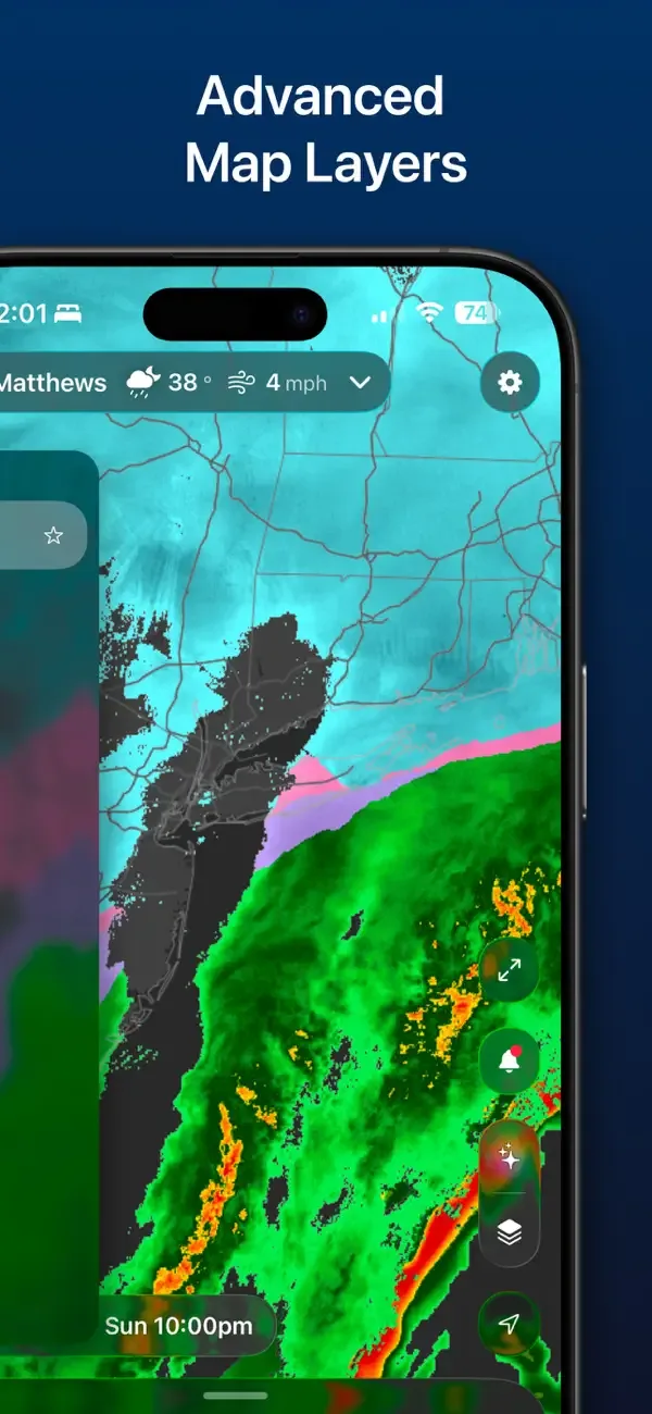 Storm Radar: mapa del tiempo screenshot 3