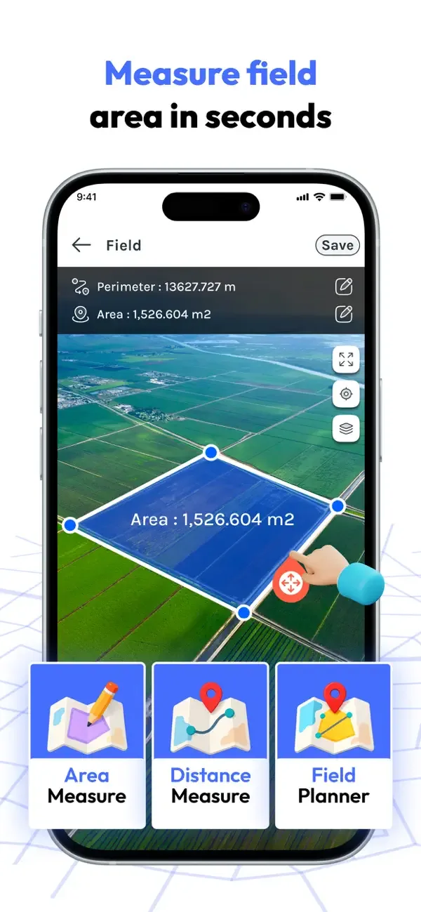 GPS Field Area Map: FieldCalc screenshot 2