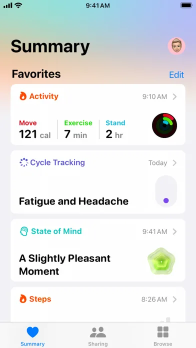 Apple Здоровье screenshot 1