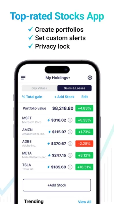 Stocks+ app screenshot 2