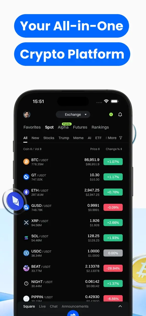 Gate: Біткойн і біржа screenshot 2