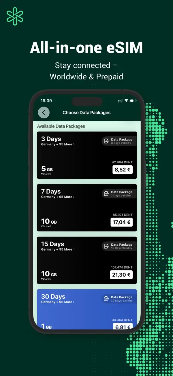 Tunz: eSIM de Viaje y Roaming screenshot 1