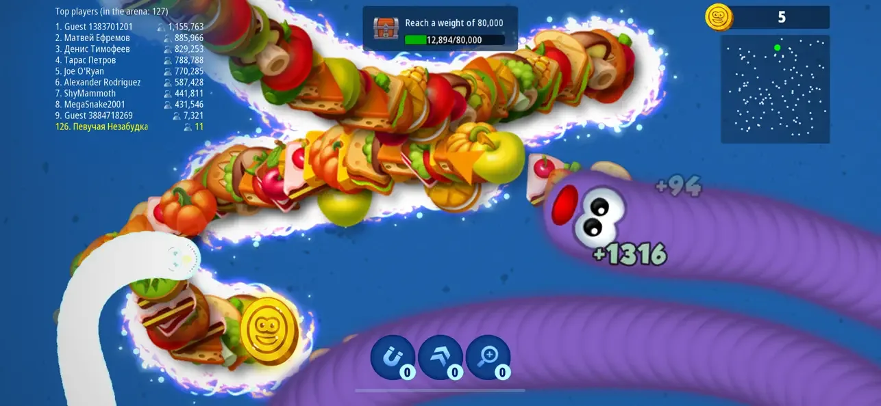 WormsZone.io - Culebra glotona screenshot 1
