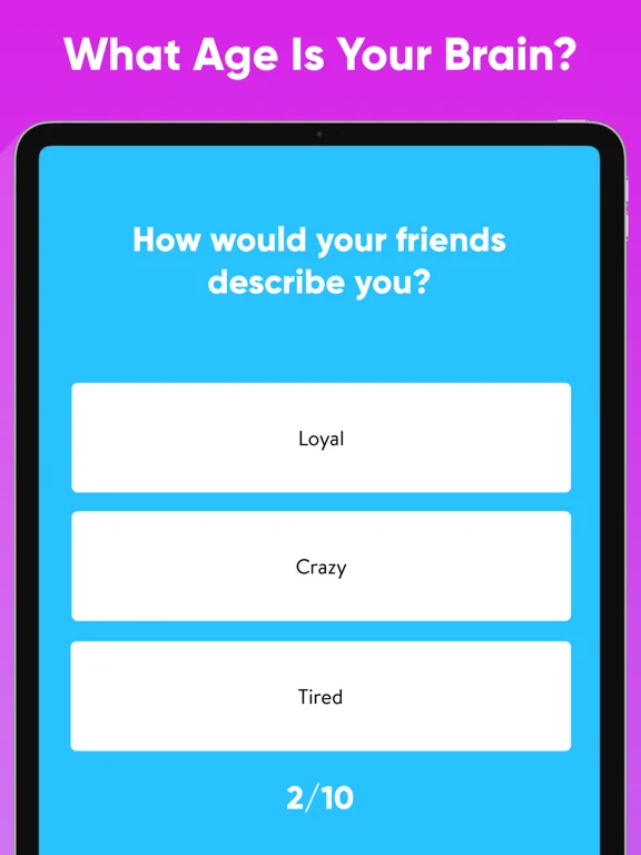 Test Your Brain Age Quiz Game screenshot 4