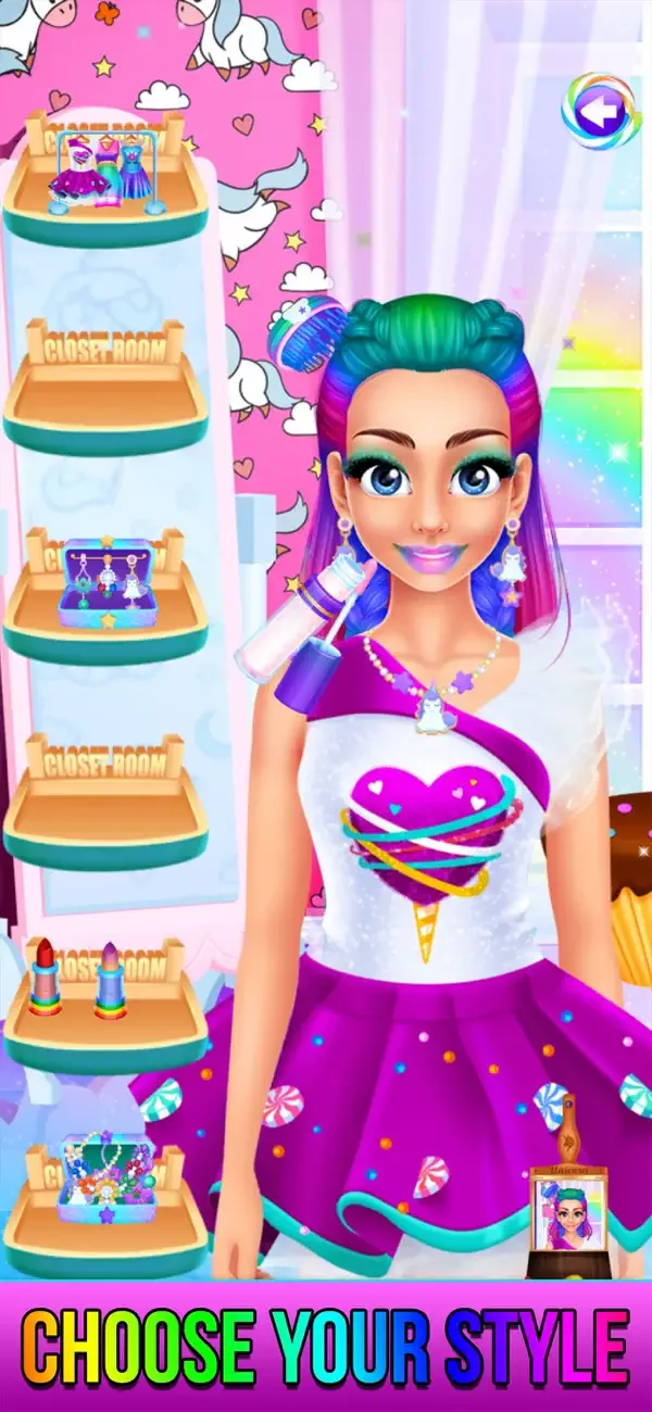 Unicornio Arcoíris: Maquillaje screenshot 2