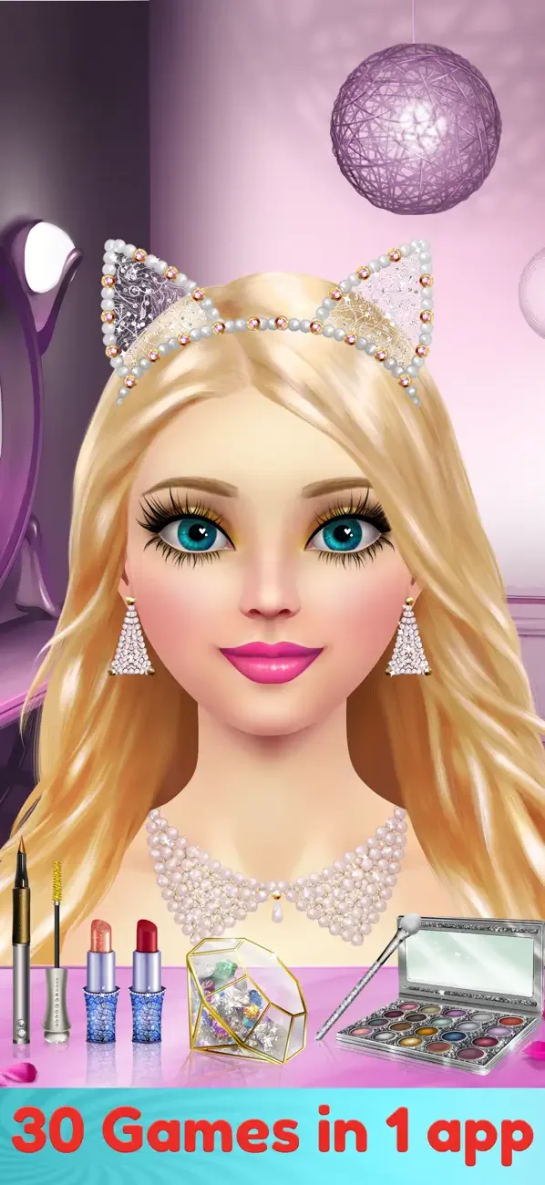 Одевалки и Макияж Девочек Игры screenshot 1