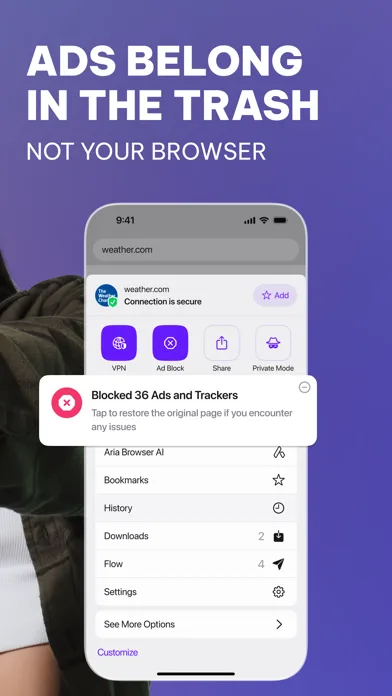 Браузер Opera з VPN screenshot 2