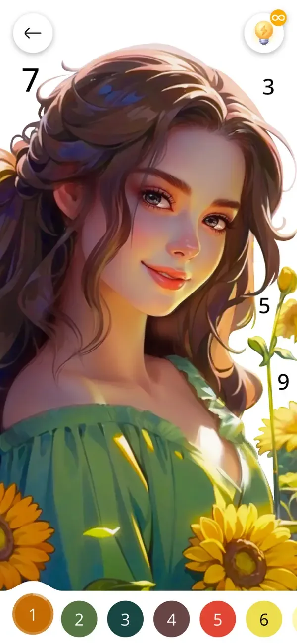 Pintar por número color juegos screenshot 2