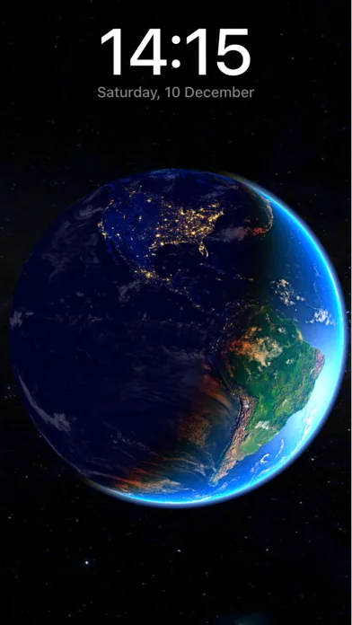 3D Tierra y luna y estrellas screenshot 1