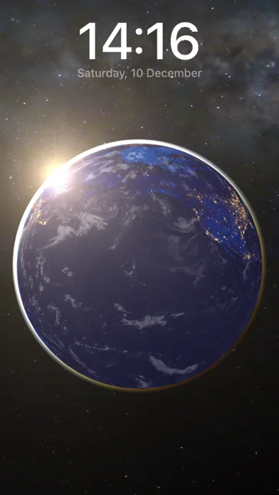 3D Tierra y luna y estrellas screenshot 2