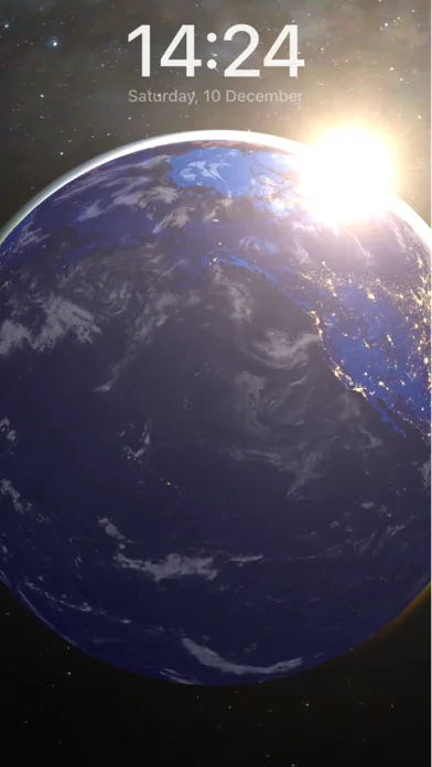 3D Tierra y luna y estrellas screenshot 5