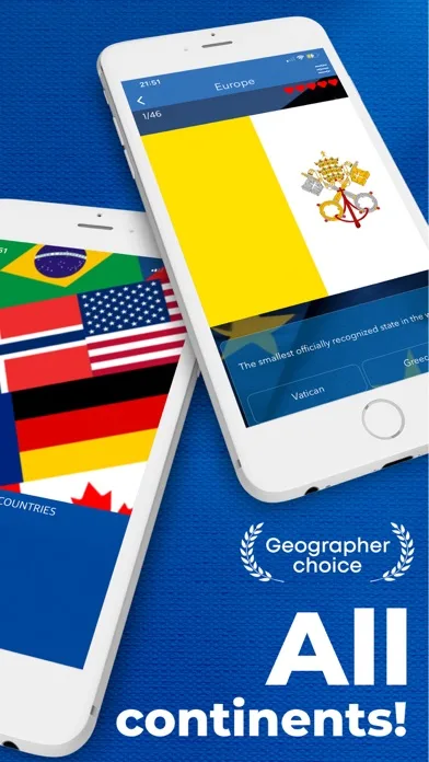 Flags game - Countries Six Map screenshot 2