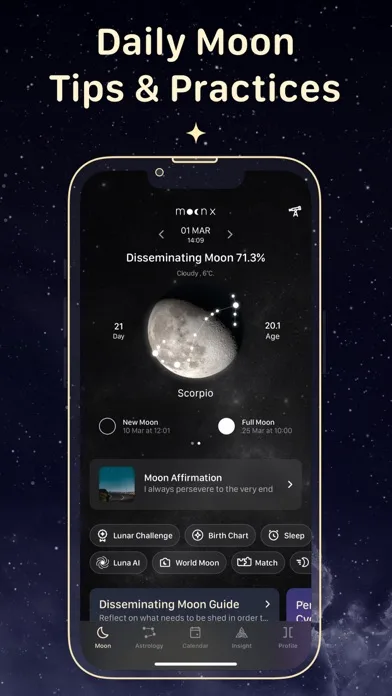 MoonX: Місячний Календар Фаз screenshot 2