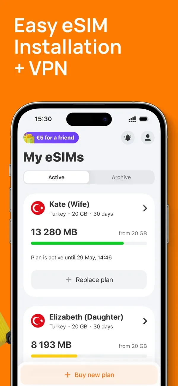 Yesim: eSIM para viajes screenshot 3