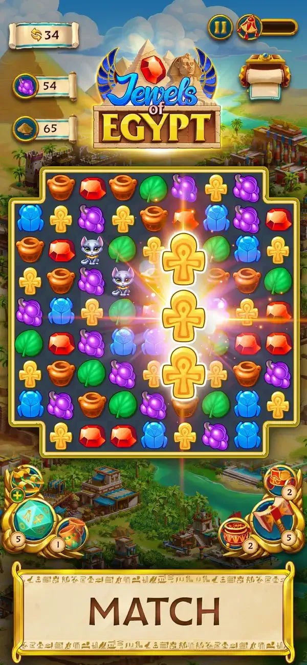 Jewels of Egypt・Империя Пазлов screenshot 1