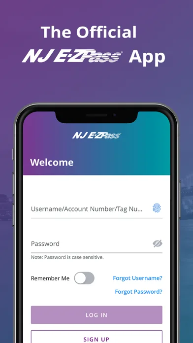 NJ E-ZPass screenshot 1