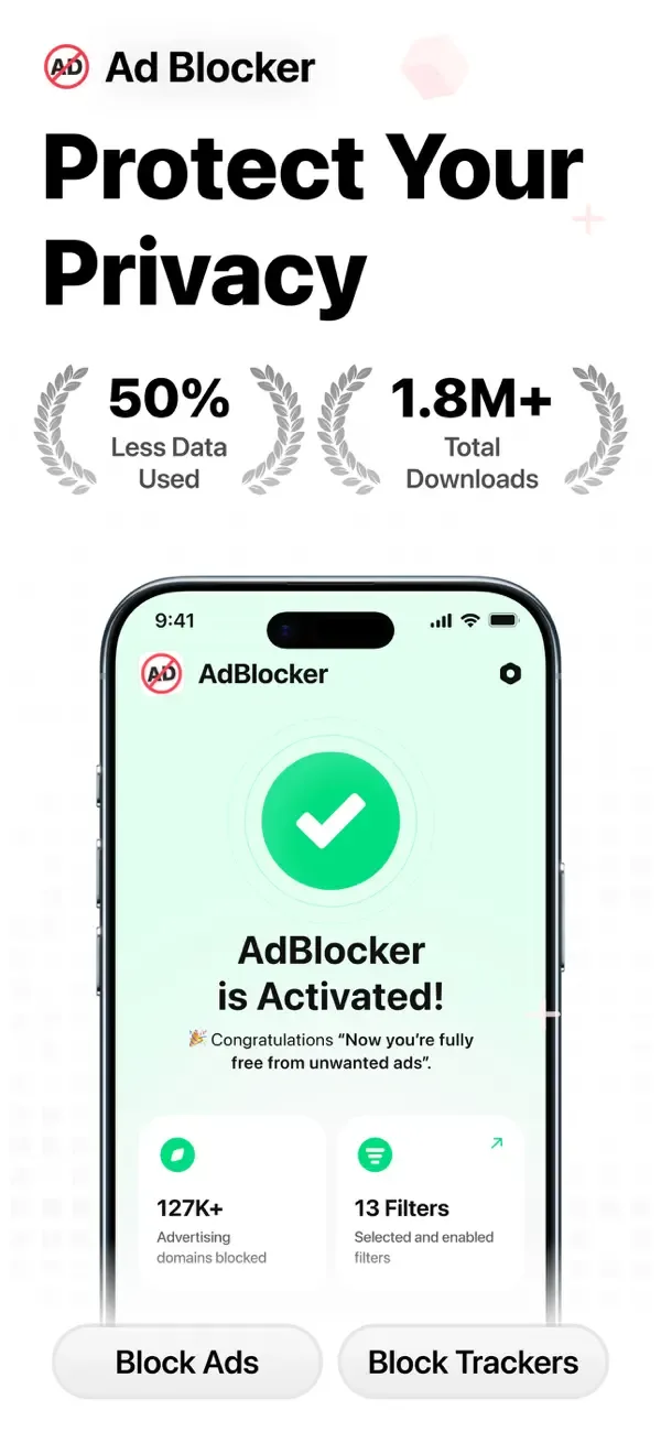 AdBlocker: AdBlock для Safari screenshot 1