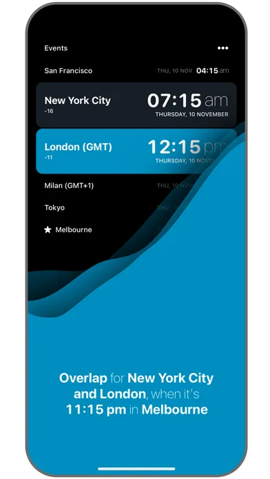 Overlap: Simple Time Zone App screenshot 3