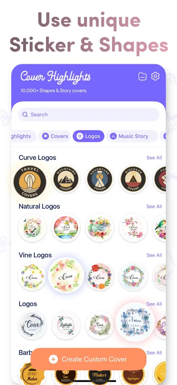 Cover Highlights + logo maker screenshot 2