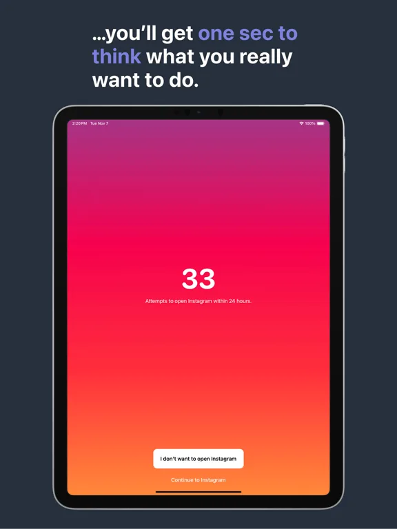 one sec—delay distracting apps screenshot 3