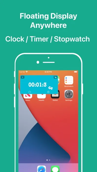 Floating Clock-Плавающие часы screenshot 1