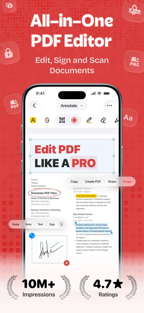 Editor PDF: Convertir y Firmar screenshot 1