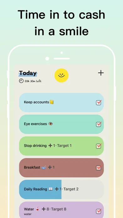 微笑Todo-自律计划和时间打卡 screenshot 1