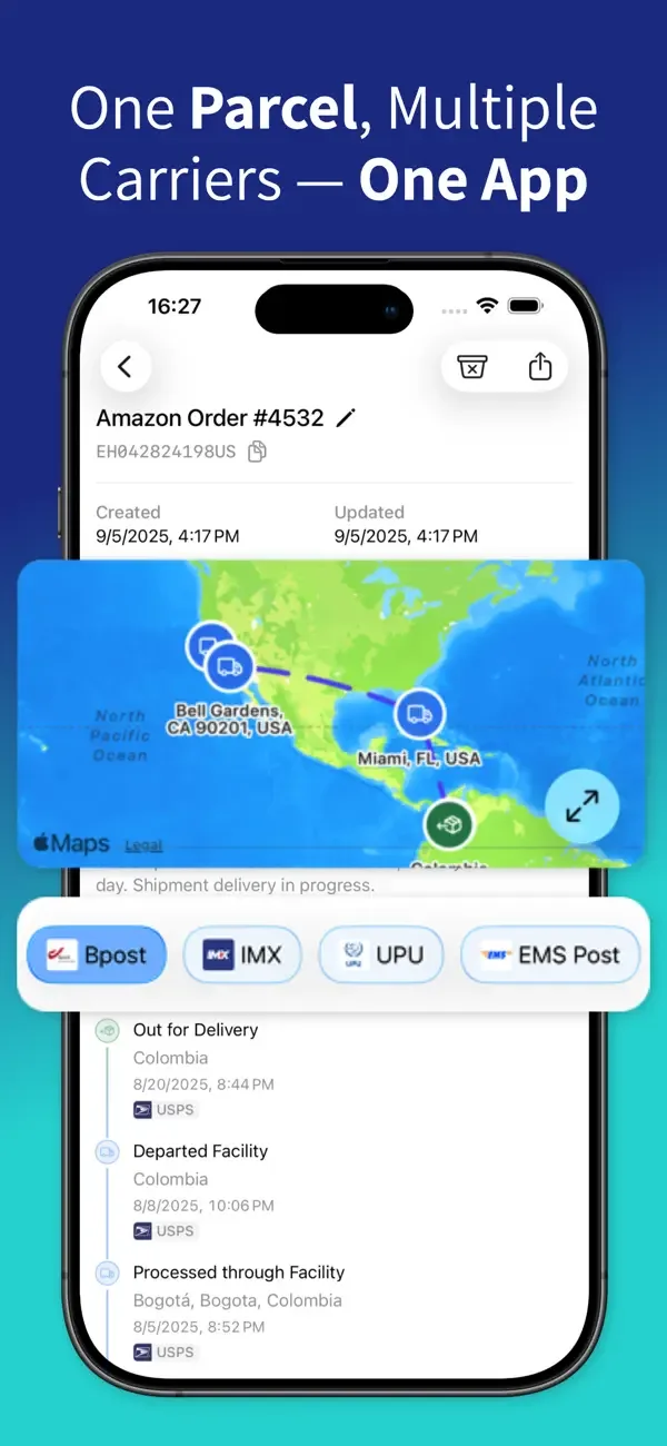 FedEx, USPS, UPS, DHL rastreo screenshot 3