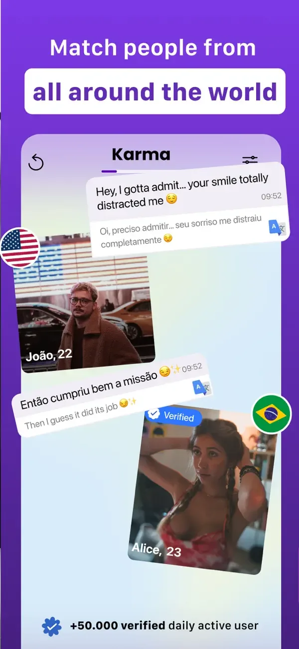 Karma - App de citas mundial screenshot 2