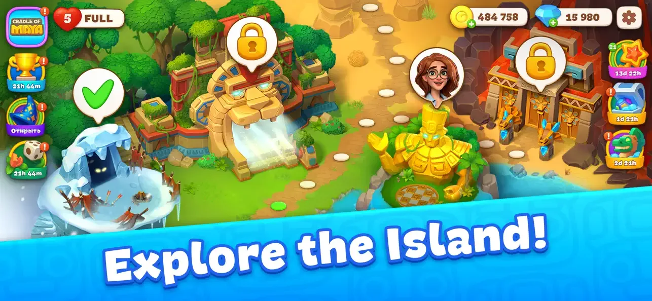 Cradle of Maya・Игра три в ряд screenshot 2