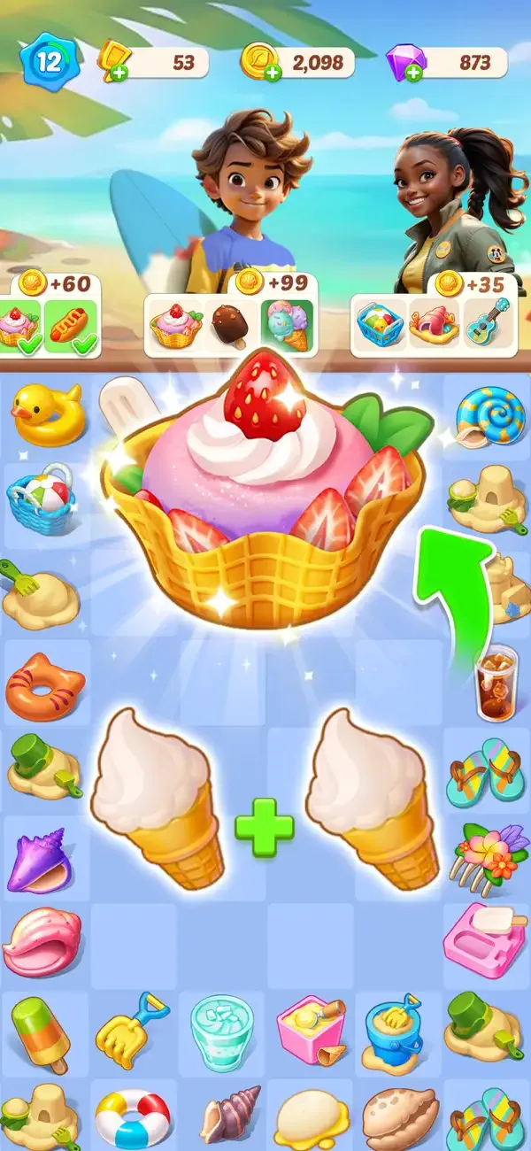 Happy Merge Cafe screenshot 3