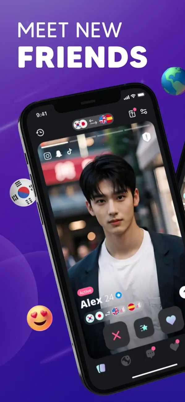 Moji – Друзья Корея & Япония screenshot 1