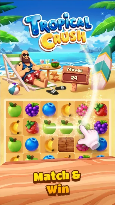 Tropical Crush: Juega y Gana screenshot 1