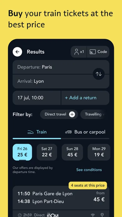 SNCF Connect: Trains & trajets screenshot 3
