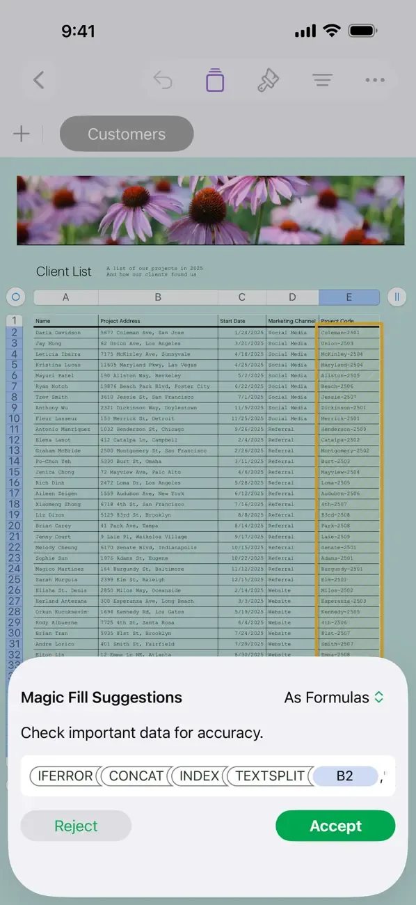 Numbers: создавайте таблицы screenshot 5