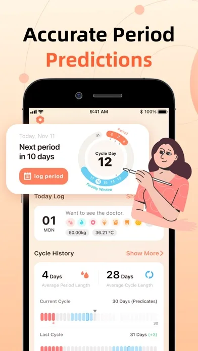 Period Tracker: Monthly Cycles screenshot 1