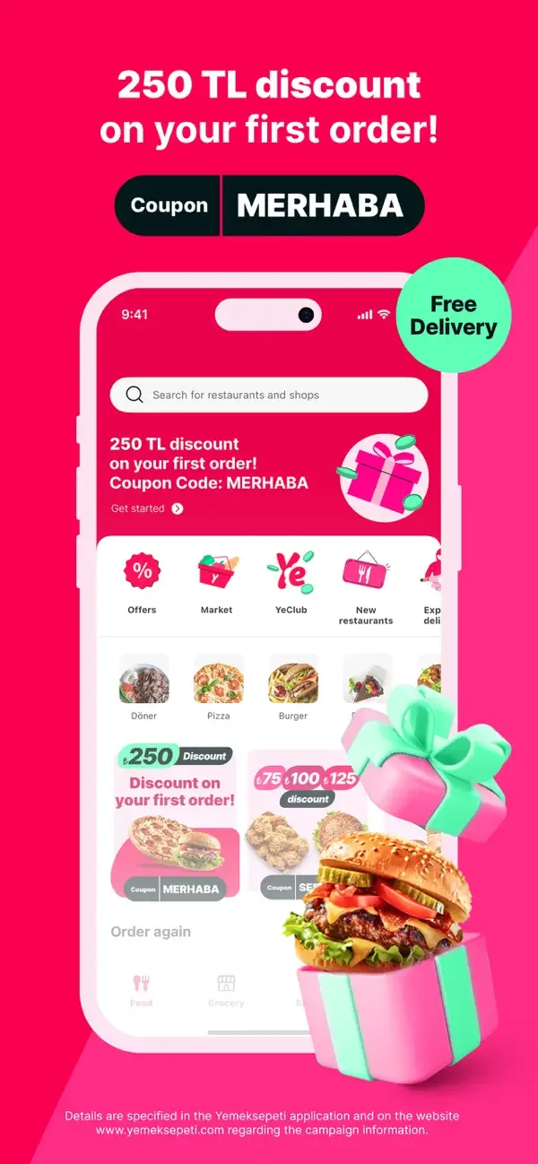 Yemeksepeti: Yemek & Market screenshot 1
